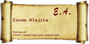 Eszes Alojzia névjegykártya